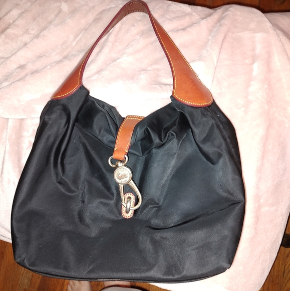 Dooney and Bourke-Logo Lock Nylon Bag - Picture 1 of 5
